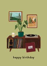 Classic Birthday Card - Record Player - For Him created by Charis Raine