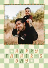Personalised Father's Day Photo Card created by Sydney Jo Designs - Classic Father’s Day Card - Checkerboard Frame