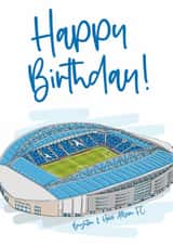 Classic Birthday Card - Brighton and Hove - Amex Stadium created by Moo & Snip