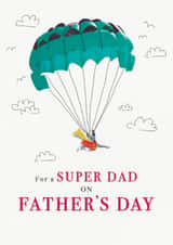Cute Father's Day Card - Parachuting Dog - Superhero Dad created by Orchard Design House