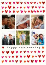 Personalised Anniversary Photo Card created by Chloë Turner - Classic Anniversary Card - Hearts Frame