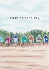Classic Father's Day Card - Beach Huts created by Joy Jen Studio