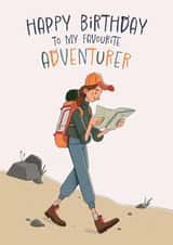 Classic Birthday Card - Favourite Adventurer created by Sarah Deane