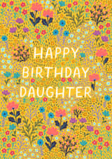 Pretty Birthday Card - For Daughter - Flowers created by Pear Tree Press
