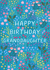 Pretty Birthday Card - For Granddaughter - Flowers created by Pear Tree Press
