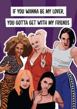 Funny Spice Girls Birthday Card - Wannabe - For Best Friend or Sister created by Rich Girl Paper