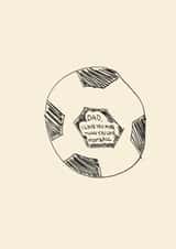 Cute hand drawn football card for fathers day created by Front Bum
