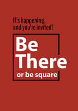Arty invitation card created by David Bennett