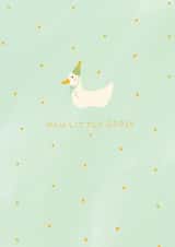 Cute new baby card for the arrival of the sweetest little goose. created by Sarah Nolloth Illustration