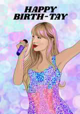 Eras Tour Taylor Swift Birthday Card - Happy Birth-Tay created by LFH Studio