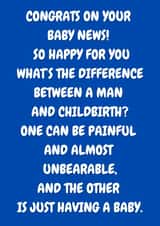 Funny New Baby On The Way Card created by The Awkward Card Company 