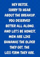 Funny Sorry To Hear About The Breakup  Card created by The Awkward Card Company 