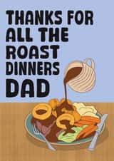 Classic Father's Day Card - Roast Dinners - Thanks created by Stuck Shop Gifts
