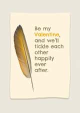 Valentine's Day card with tickling feather created by David Bennett