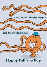 Cheeky Father's Day Card - Mr. Tickle - Terrible Jokes created by Mr. Men