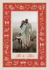 Personalised Wedding Photo Card created by Zove Ahh - Classic Wedding/Anniversary Card – Mr And Mrs