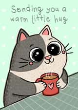 Send your loved one this lovely cute cat card sending them a warm little hug created by Martina Fitzgerald 