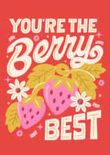 Classic Birthday Card - Strawberries - You’re The Berry Best created by The Inking Rose