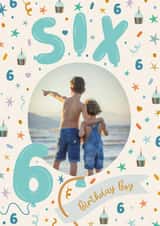 Personalised Birthday Photo Card created by The Pattern Press - Classic Birthday Card - 6th - Birthday Boy