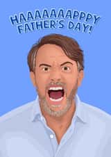 Funny Father's Day Card - David Mitchell - Last One Laughing created by Pink Peach Cards