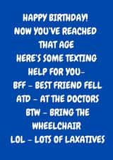 Funny Getting Old Birthday Card – Sarcastic Aging Humor Card created by The Awkward Card Company 