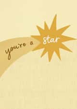 Pretty You’re A Star Card - Thank You / Congratulations - Indie Minimalist Style created by Sydney Jo Designs