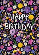 Pretty Birthday Card - Summer Flowers created by Leanne Munro