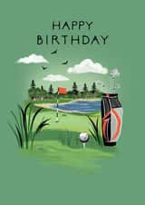 Classic Birthday Card - Golf - For Him created by Rosanna Rossi