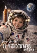Cute Father's Day Card - Artemis Rocket - Astronaut created by Kerrylovescards
