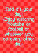 Enjoy Your Day Dad Card for Father's Day created by Illustratoni