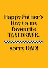 Favourite Taxi Driver New York Cab Card for Father's Day created by Illustratoni