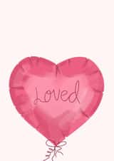 Cute Pink Heart Balloon Loved Card created by spookygingerr