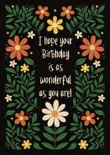 Pretty Birthday Card - Flowers - For Her created by Kirsty Miller