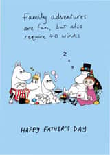 Cute Father's Day Card - Family Adventures Are Fun - Moomin created by Moomin Characters