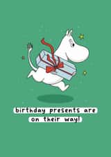 Cute Birthday Card - Moomin - Presents On The Way created by Moomin Characters