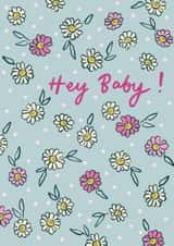 Pretty New Baby Card - Daisies - Hey Baby! created by Embletree Designs
