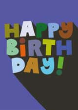 Classic Birthday Card - Blue Typography created by Chloe Turner