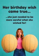 Funny Birthday Card - Big Melons created by Tiger Feet Creations
