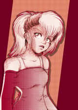 Manga model art card for fashionista friend or relative created by PinkAppleJam