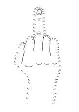 Rude Funny Card - Dot To Dot Middle Finger - Cheeky Birthday Card created by Quite Good Cards