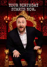 Funny Birthday Card - Taskmaster - Alex Horne created by Pink Peach Cards