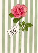 Pretty Birthday Card - 80th - Rose created by Love Lucy Illustration