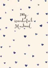 Traditional Birthday Card - Wonderful Husband created by Love Lucy Illustration
