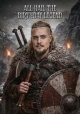 Fun Birthday Card - The Last Kingdom - Birthday Legend created by Pink Peach Cards