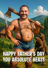 Funny Father's Day Card - Absolute Beast created by Picardso
