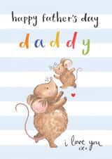 Cute Father’s Day Card - For Daddy - Mouse Design created by Making Meadows Ltd