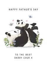 Cute Father’s Day Card - For Daddy - Pandas created by Making Meadows Ltd