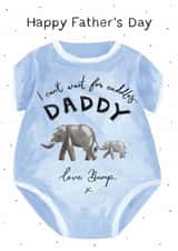 Classic Father's Day Card - For Daddy - Babygrow - From The Bump created by Making Meadows Ltd