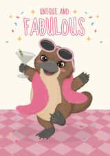 Cute Birthday Card – Platypus created by @Cupsie's Creations