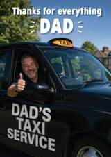 Funny Father's Day Card - Dad's Taxi Service created by Tiger Feet Creations